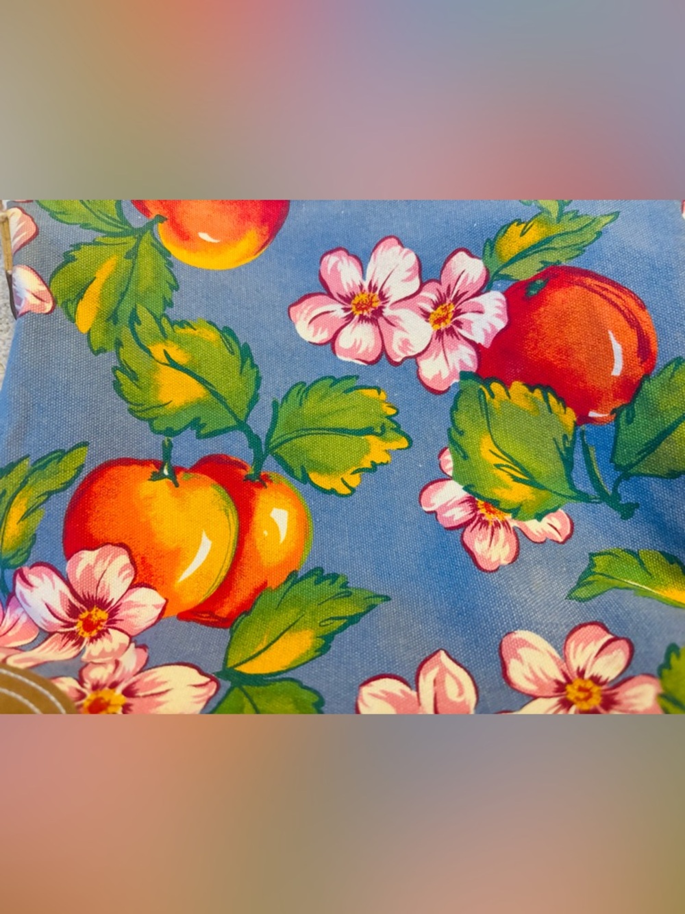 Vintage Liz Claiborne Fruit-Themed Canvas Purse - Picture 13 of 15